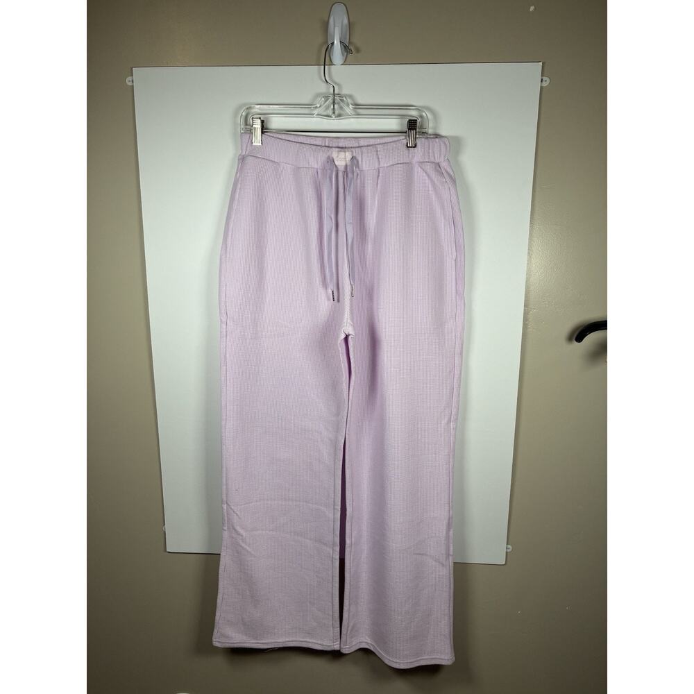 COMFRT Comfort XL Waffle Knit Lounge Pants Lot Of 3 Pink Lavender Lilac Wide Leg - Picture 4 of 11